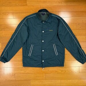 Noah‎ Mens Large Teal Blue Nylon Mesh Lined Coaches Jacket